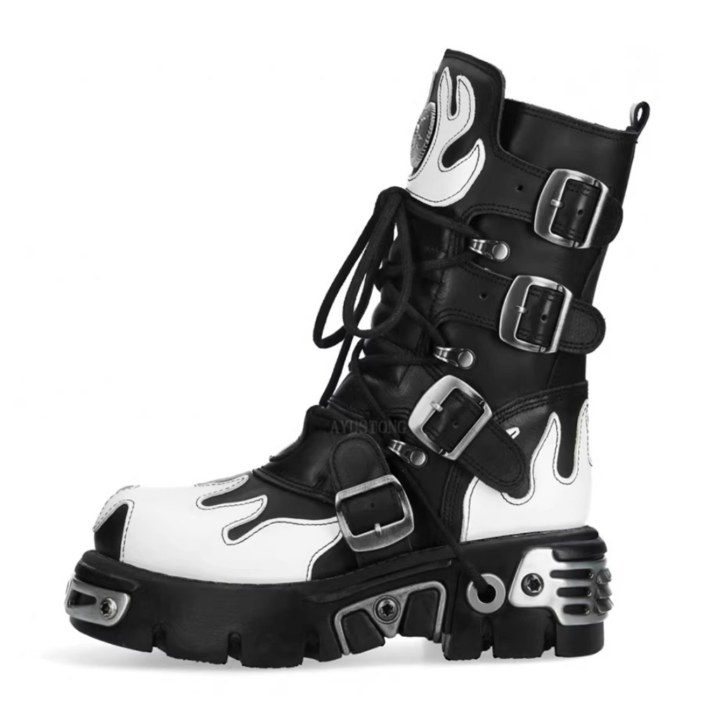 Guipure Lace Panel - Nuovi Stivali da Moto Punk Goth