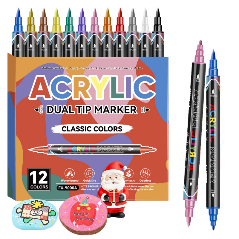 Copic Marker Classic - Pennarelli per vernice acrilica, pennelli a
